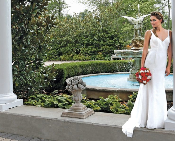 Gown: Robert Bullock Bride (River, $1,875)