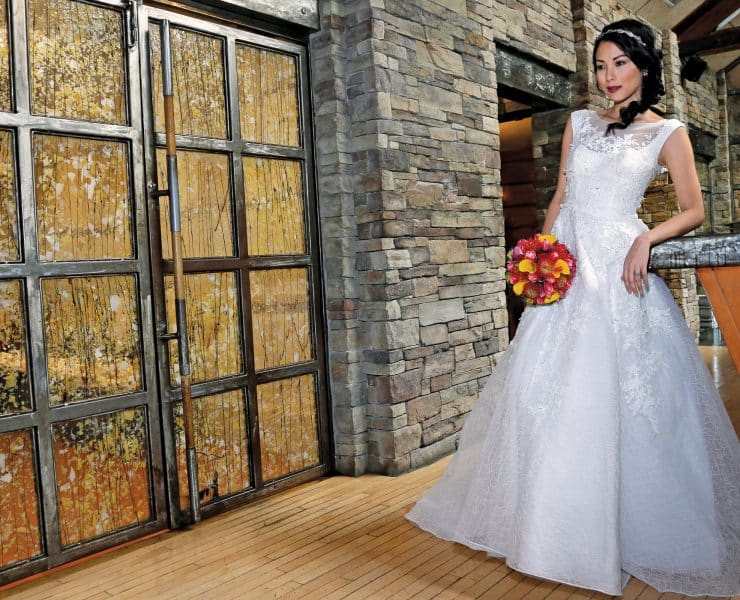 Oleg Cassini (CWG730, $1350), Ariston Florist