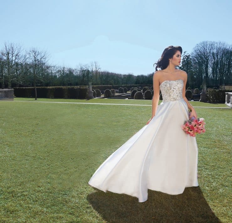 Gown: Oleg Cassini at David's Bridal (CWG791, $1,158), Ariston Flowers, Jewelry-KVO Collections