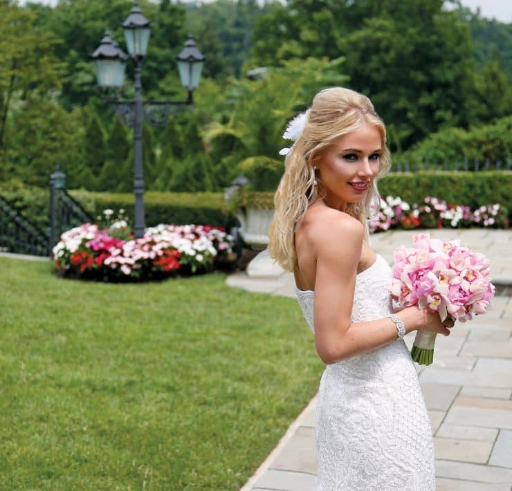 Gown-Oleg Cassini at David's Bridal, Ariston Flowers, Hair Jewelry-Sterling Hairpins, Earrings & Bracelet-David's Bridal