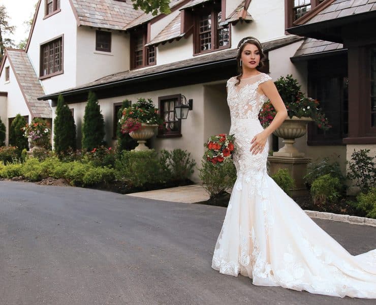 Gown-Bossina Signature (BC8023, $2,000), Henry's Florist, Tiara-Bossina, Earrings-David's Bridal