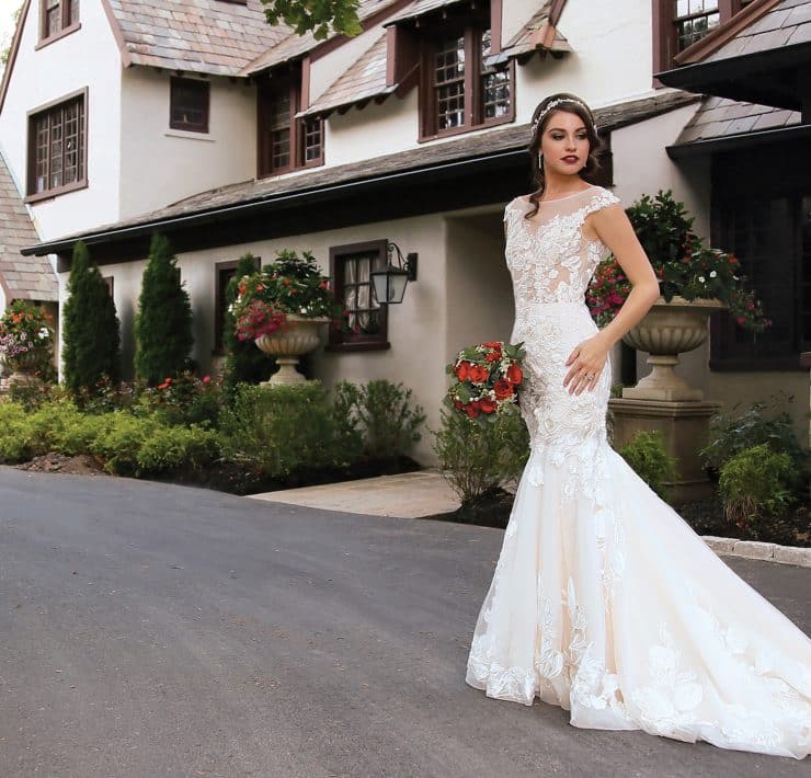 Gown-Bossina Signature (BC8023, $2,000), Henry's Florist, Tiara-Bossina, Earrings-David's Bridal
