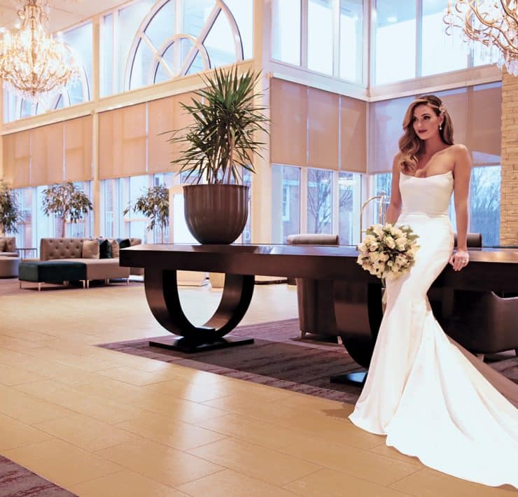Gown: Jude Jowilson (Crawford). Bouquet: Ariston Flowers.