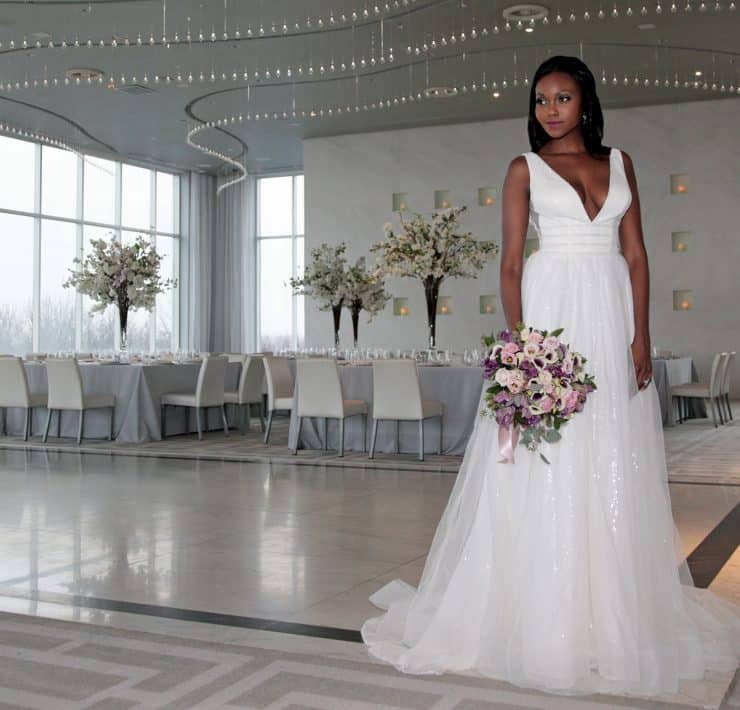 Gown: Galina Signature (SV821); Bouquet: Douglas Koch Designs