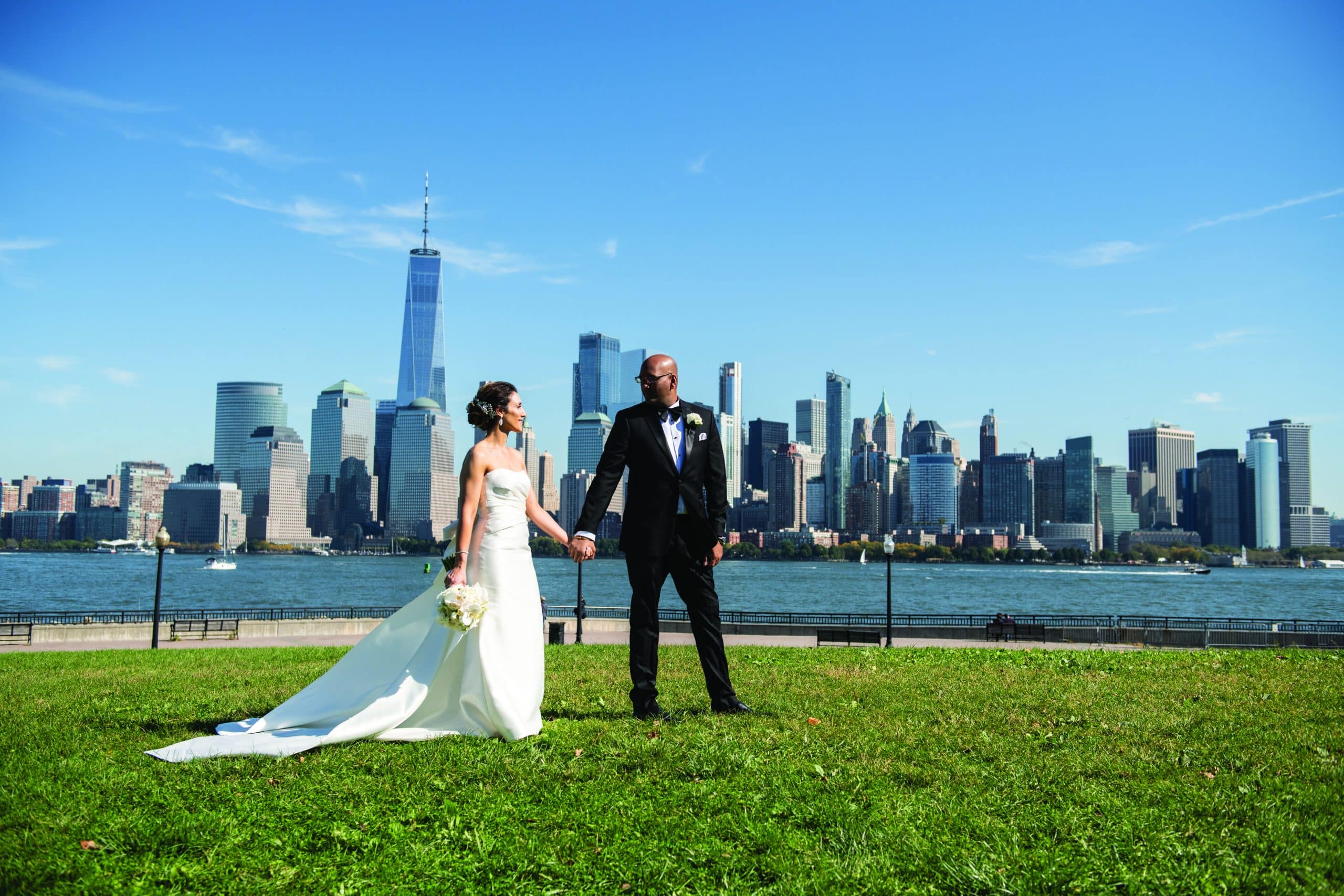 wedding dresses jersey city This Jersey City wedding exuded sultry and romantic vibes. Taylor and Kevin tied the knot at @libertyhousejc. Not only did this venue have amazing views of New York City and the Statue