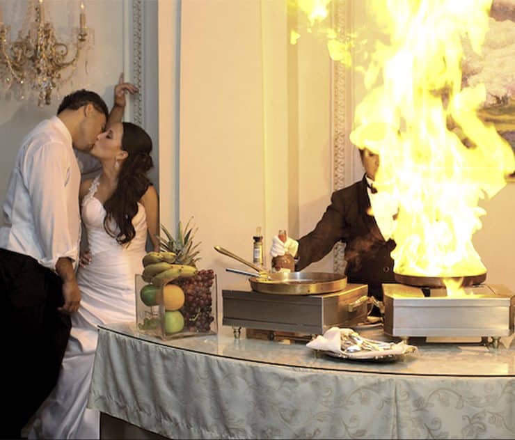 Traditional Itlaian flambé dessets