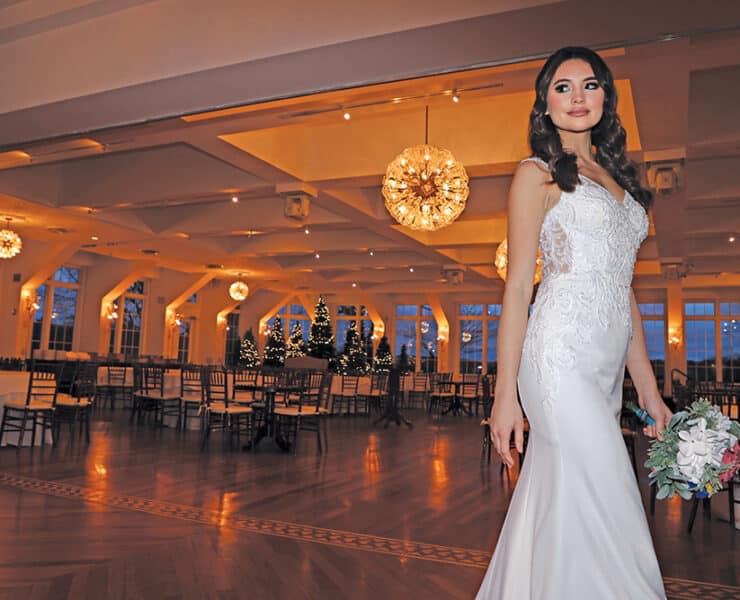 Gown: Oleg Cassini at David's Bridal (CWG925, $1099) Bouquet: Forever Brooch Bouquets