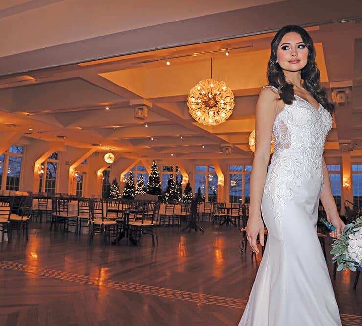 Gown: Oleg Cassini at David's Bridal (CWG925, $1099) Bouquet: Forever Brooch Bouquets