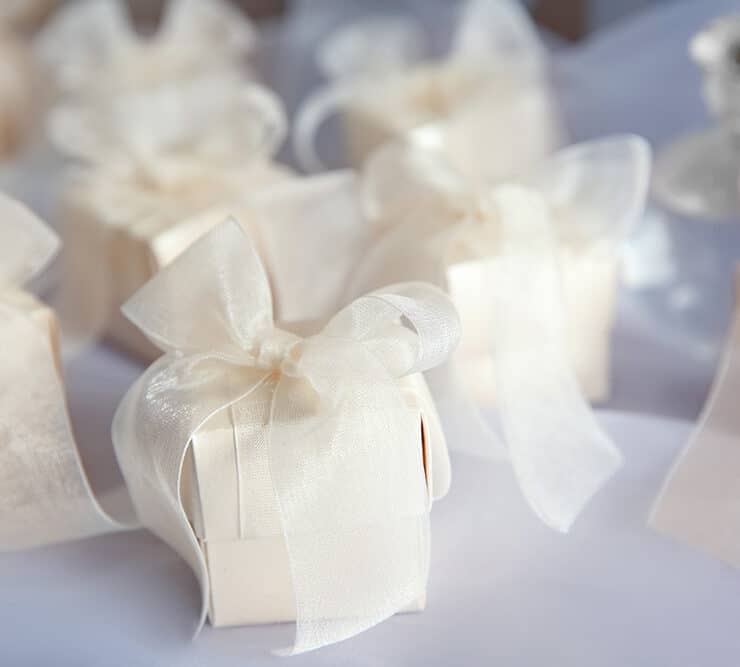 Favors for Every Season: Gift Boxes for Wedding Day on Organza